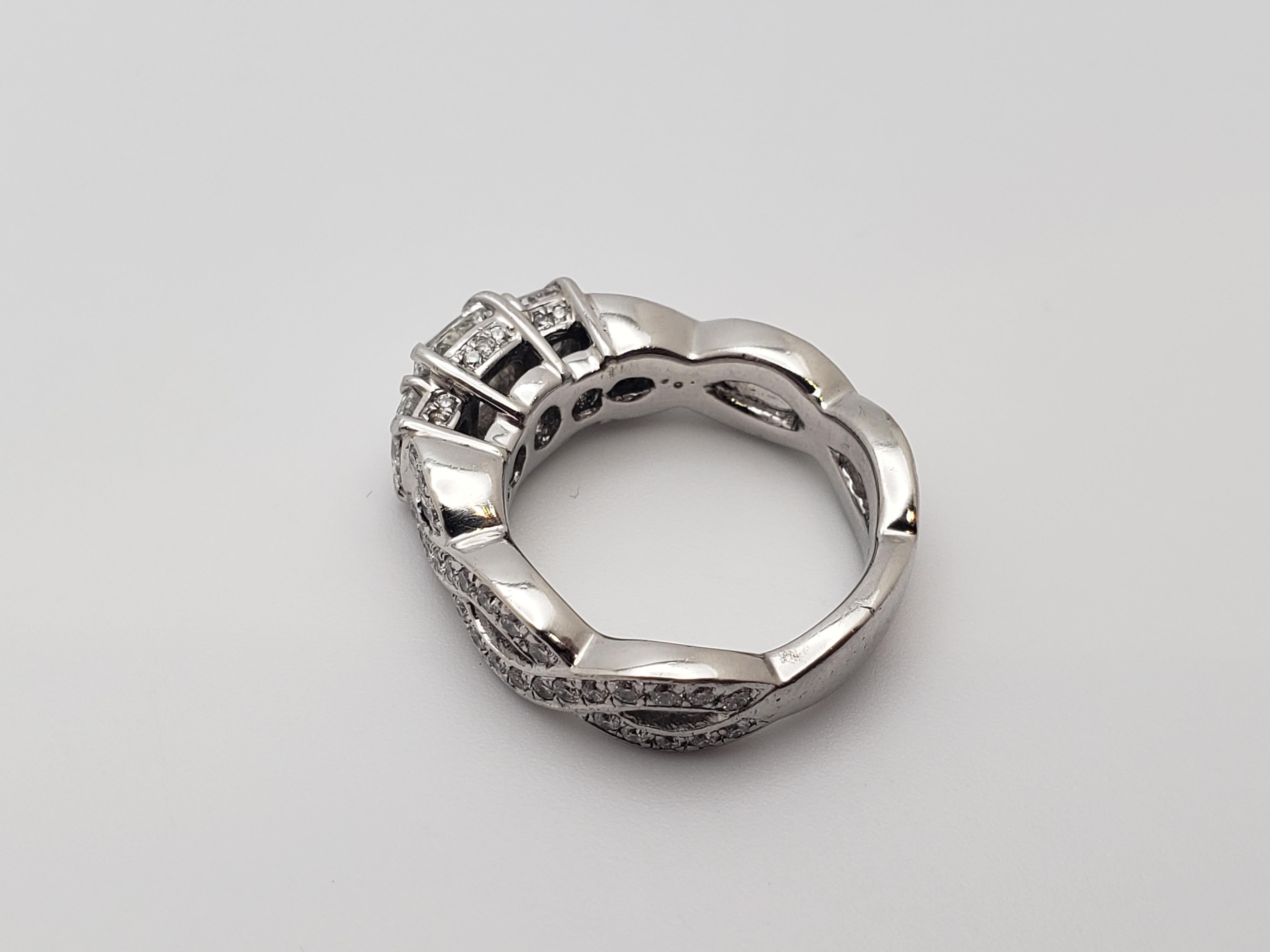 GIA zertifiziert Henri Daussi 2,35 CT lupenreinen Diamant-Saphir-Platin-Ring im Angebot 10