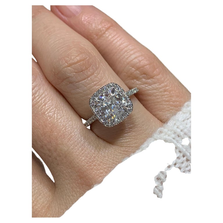 Certifié GIA Henri Daussi 3,66 carats Bague de fiançailles