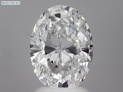 GIA Certified Huge 3.02 CT Natural Diamond Oval Brilliant Cut D SI1 eye clean