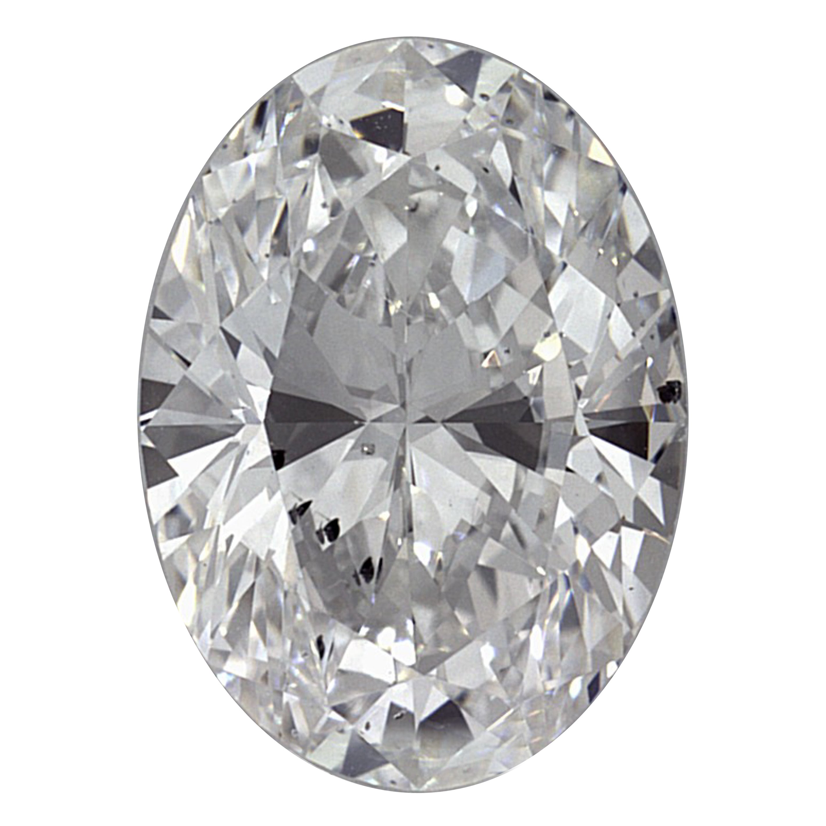 GIA Certified Huge 3.02 CT Natural Diamond Oval Brilliant Cut D SI1 eye clean