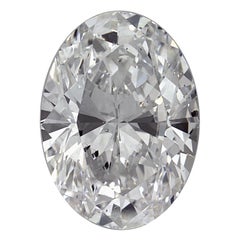 GIA Certified Huge 3.02 CT Natural Diamond Oval Brilliant Cut D SI1 eye clean