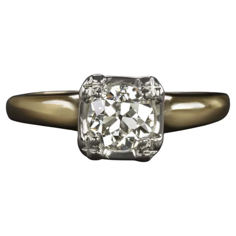 GIA Certified I Color VS1 Clarity Old European Cut Diamond Engagement