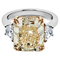 GIA Certified Intense Yellow Radiant Diamond Ring 