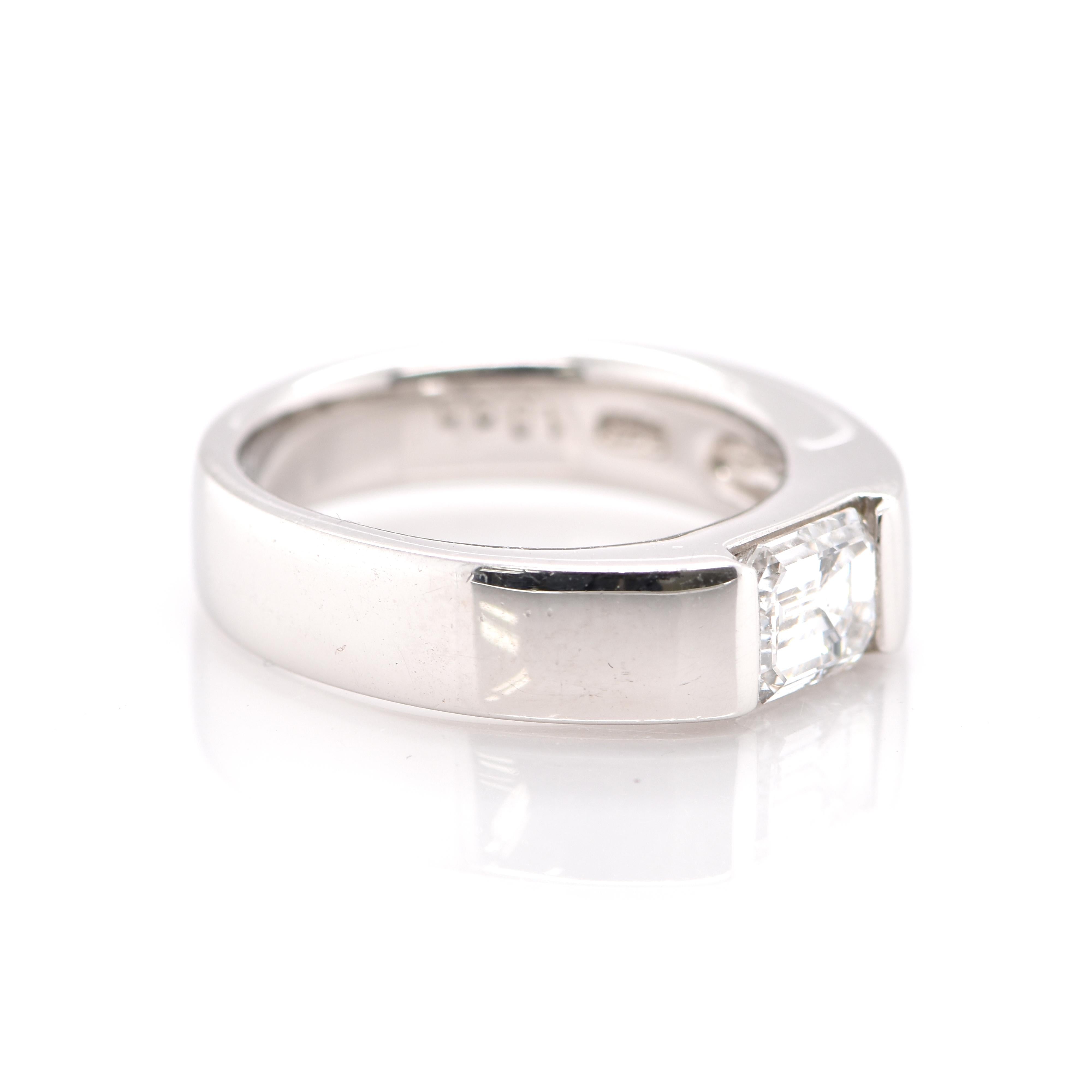 Modern GIA Certified 1.03 Carat Natural, E Color, Internally Flawless Diamond Band Ring For Sale