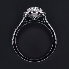 GIA Certified Internally Flawless 2 Carat Oval Diamond Platinum Ring