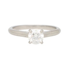 GIA Certified Internally Flawless Cartier Diamond Engagement Ring in Platinum