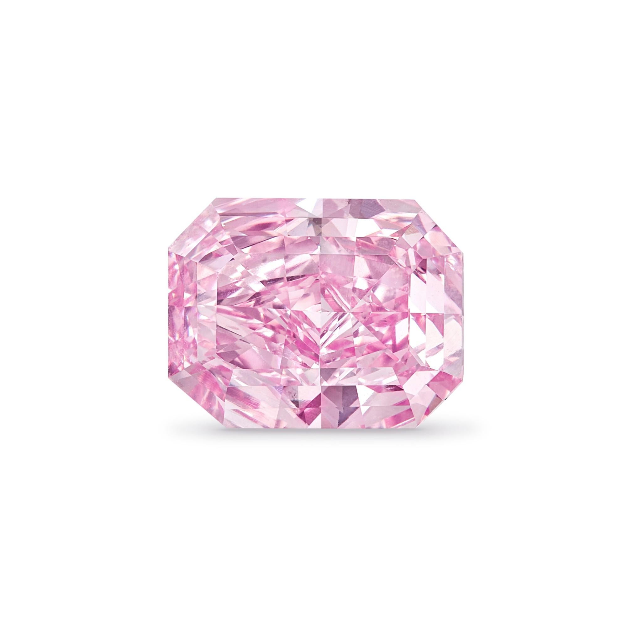 Platinring mit GIA-zertifiziertem VVS1 Fancy lila und rosa Diamant im Strahlenschliff (Moderne)