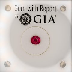 GIA-Certified Investment-Grade 1.34 Ct Burma Ruby Oval Cut 6.6×5.9mm - Gemstone