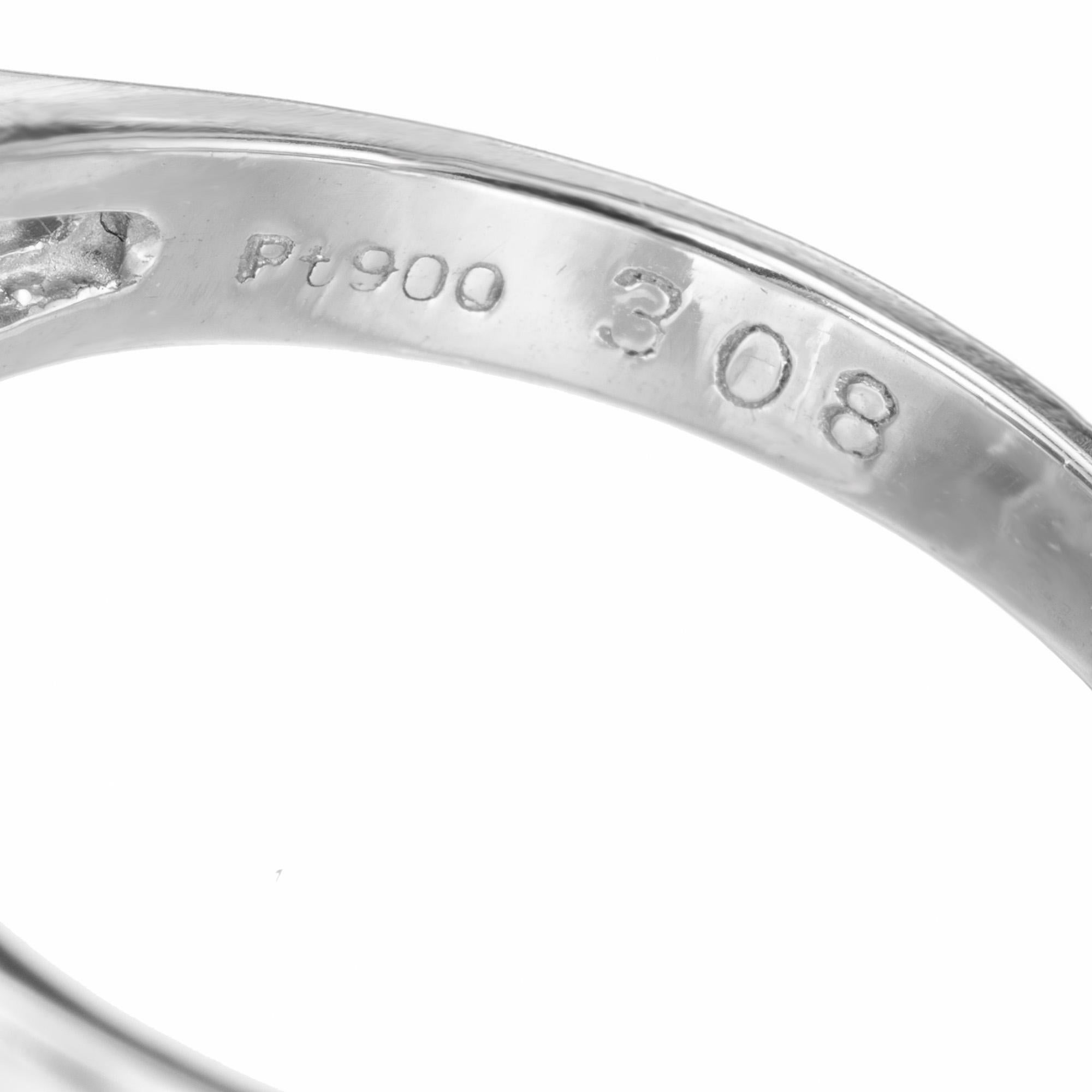 GIA Certified Jadeite Jade Diamond Halo Ballerina Engagement Ring For Sale 3