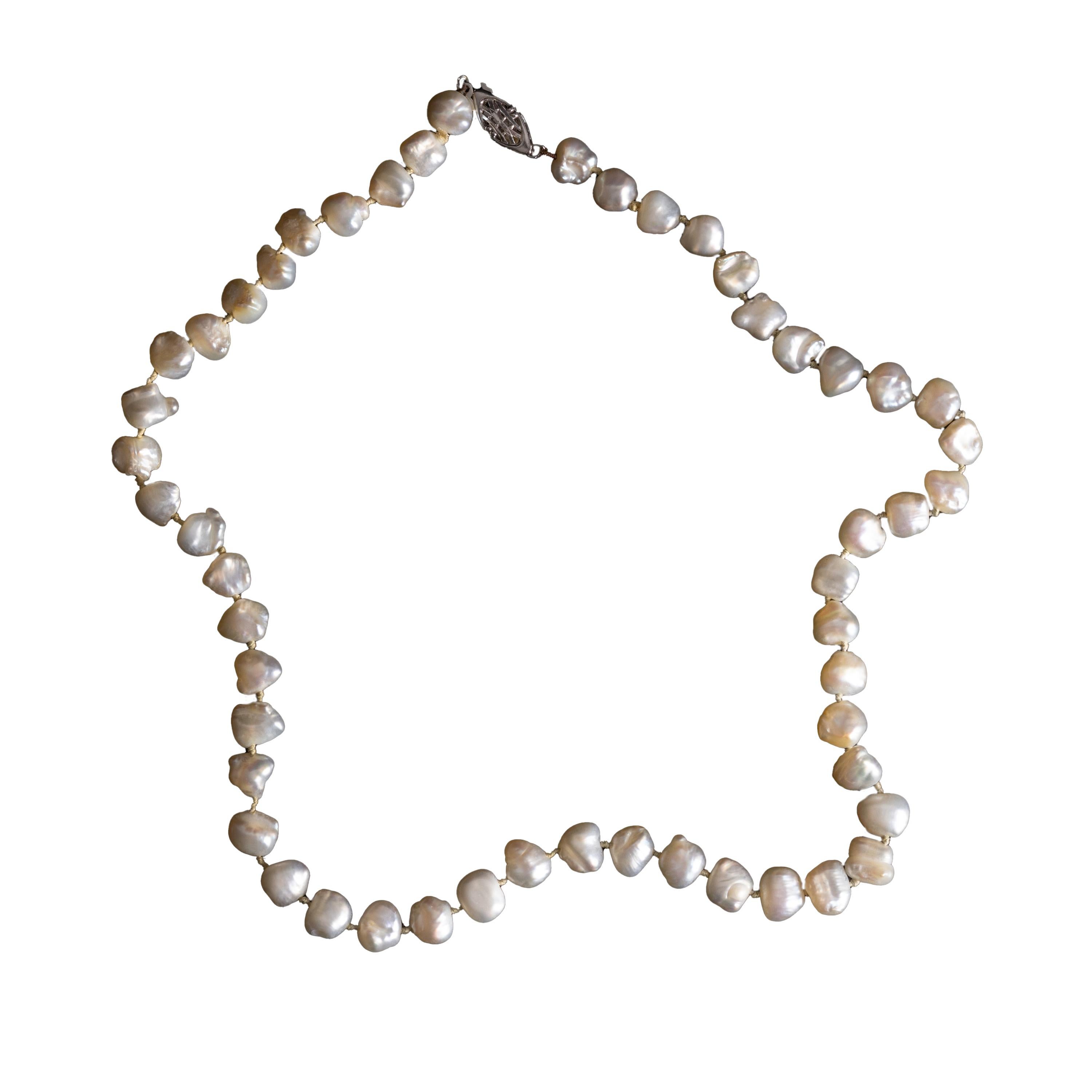 GIA Certified Keshi Pearl Necklace