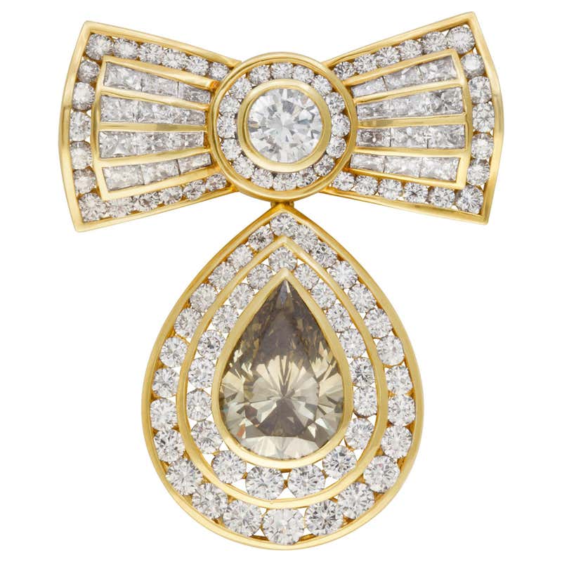 Kutchinsky Diamond Brooch - 12 For Sale on 1stDibs | kutchinsky brooch