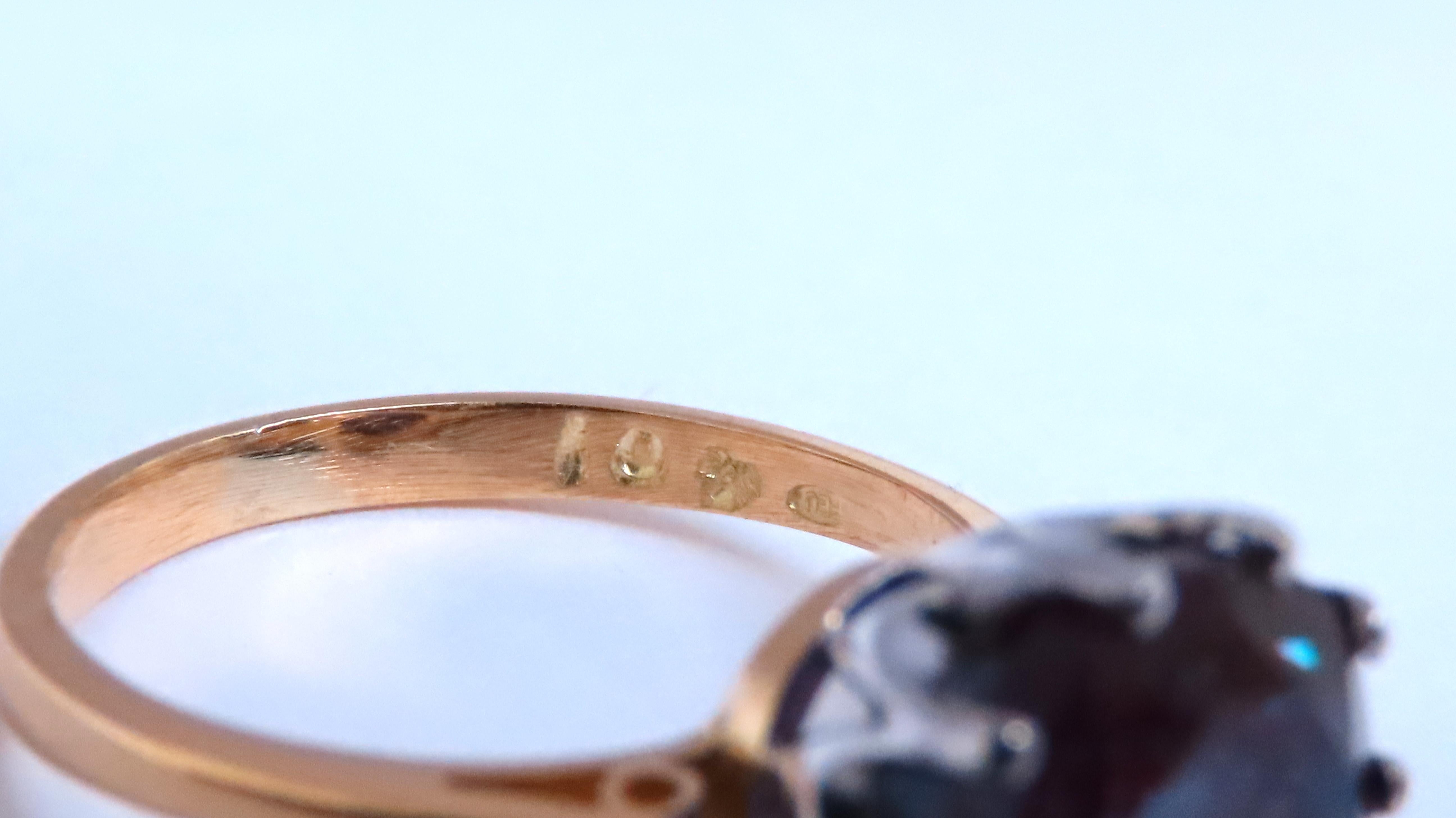 GIA zertifiziert L a-b 6,03ct Alexandrit Ring 18kt Farbwechsel 12647 Damen