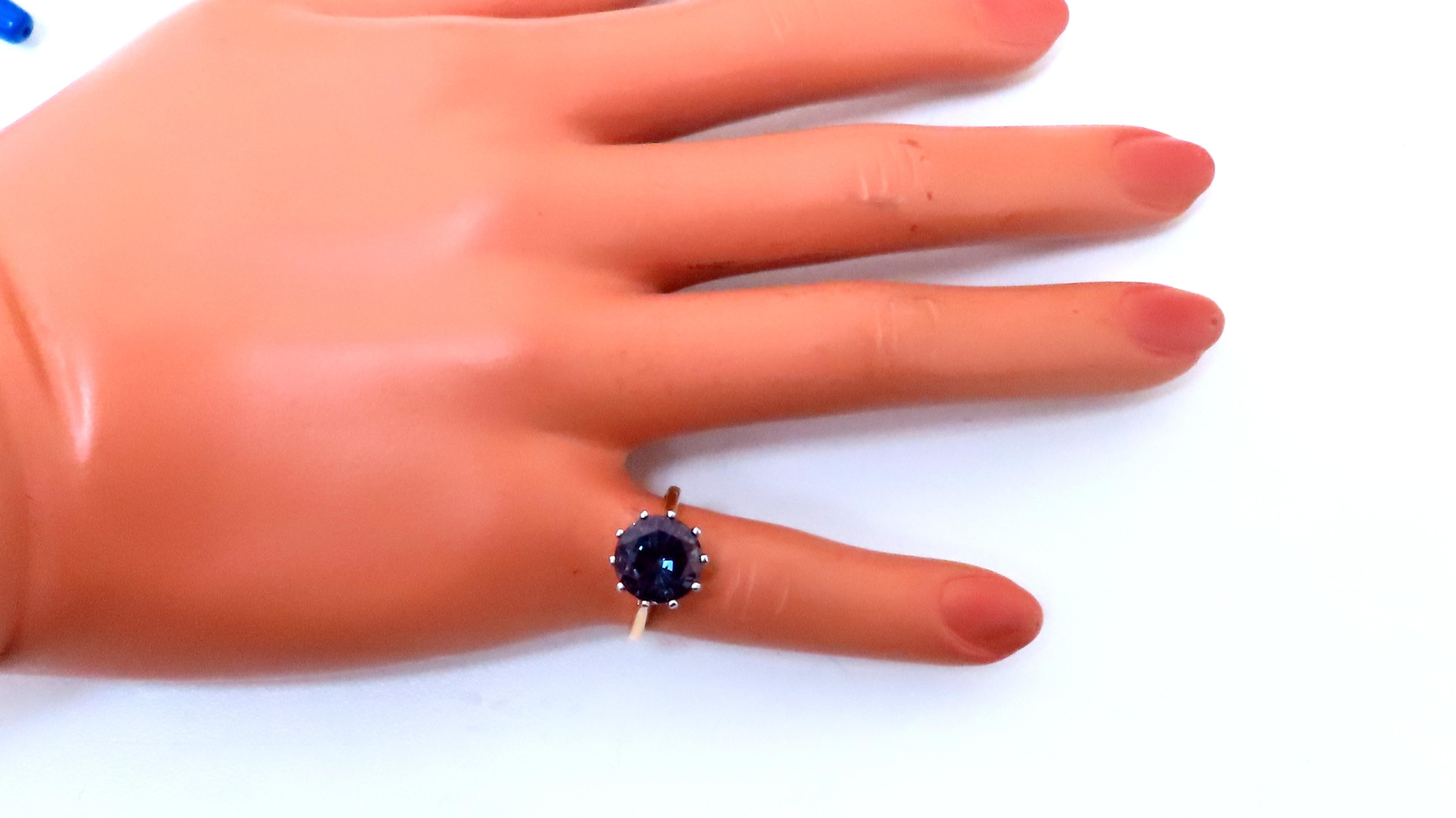 GIA zertifiziert L a-b 6,03ct Alexandrit Ring 18kt Farbwechsel 12647 2