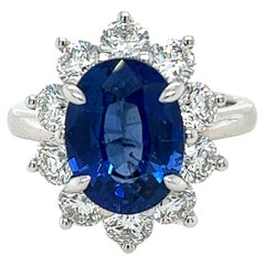 Bague Lady Diana Ceylan en or blanc 18 carats, certifiée GIA