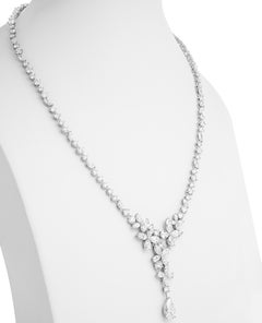 GIA Certified Lariat Cluster Necklace