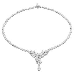 GIA Certified Lariat Cluster Necklace