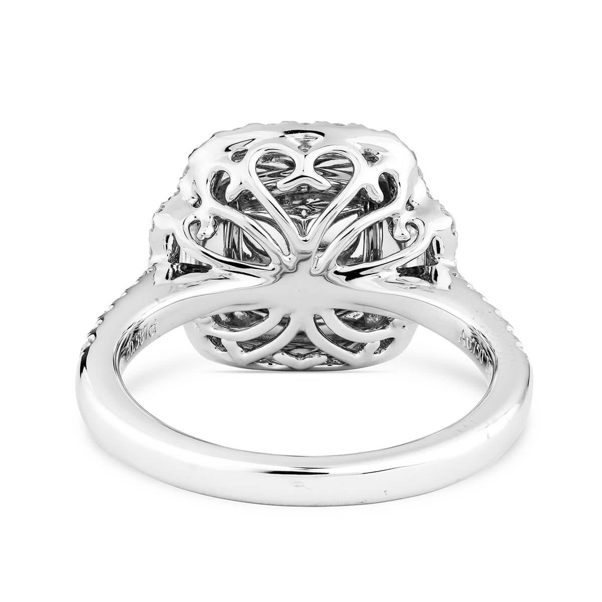 Women's or Men's GIA Certified Light Yellow Diamond 18 Karat White Gold Engagement Wedding Ring For Sale