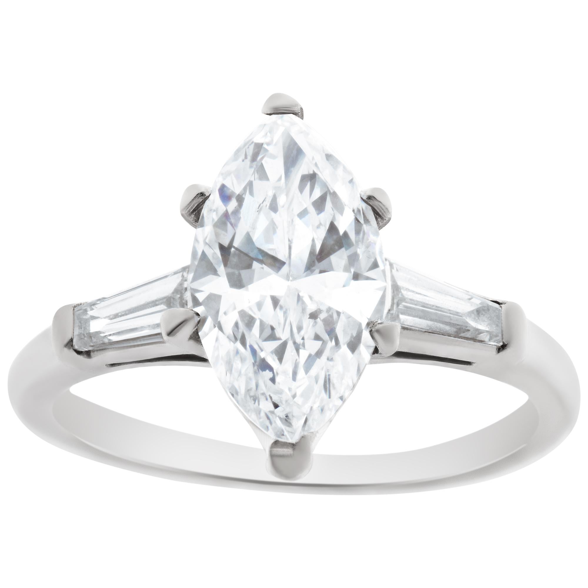 Women's GIA Certified Marquise Brilliant Cut 1.51 Carat Diamond
