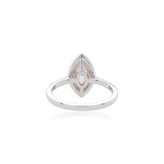 GIA-zertifizierter Ring mit Marquise aus weißem Naturdiamanten und Pink Diamond in 18 Karat Gold