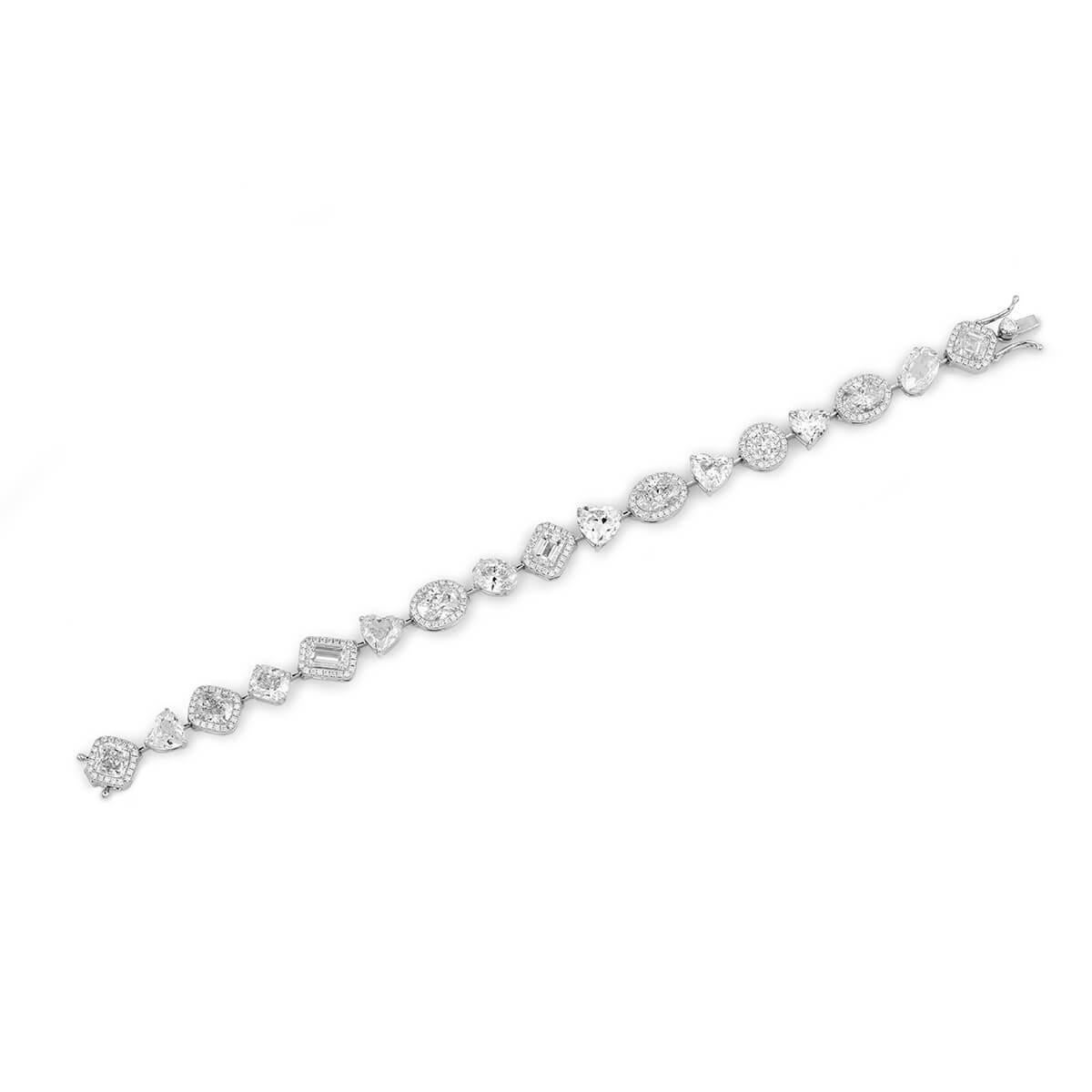 GIA Certified Mixed Cut Diamond Bracelet, 18.59 Carat In Excellent Condition In Knightsbridge, GB