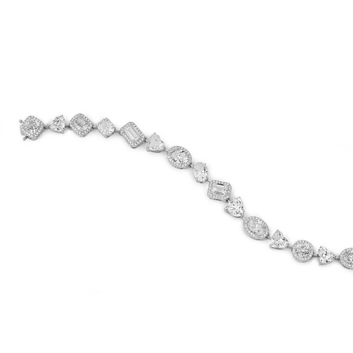 Women's or Men's GIA Certified Mixed Cut Diamond Bracelet, 18.59 Carat