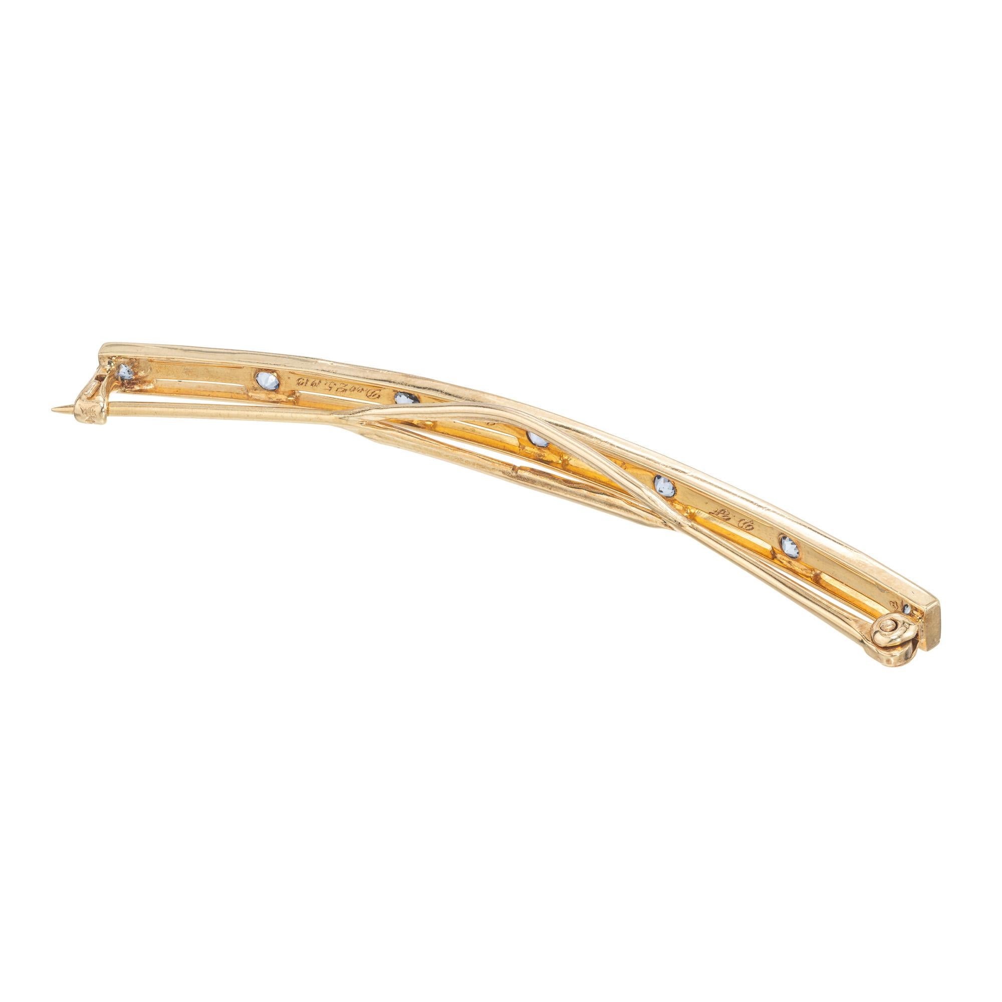 Women's GIA Certified Montana Yogo Gulch Sapphire Hair Barrette For Sale