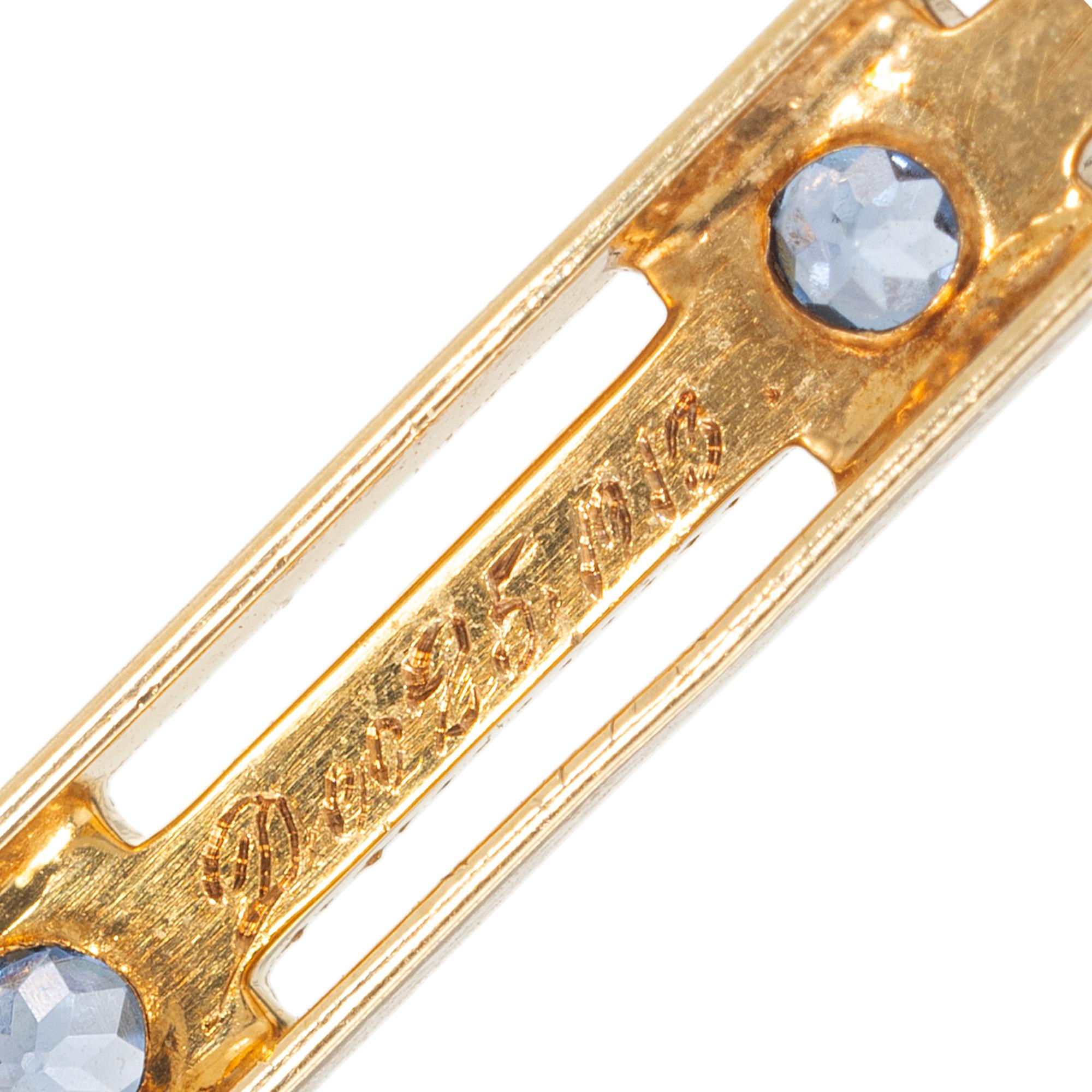 GIA Certified Montana Yogo Gulch Sapphire Hair Barrette For Sale 1