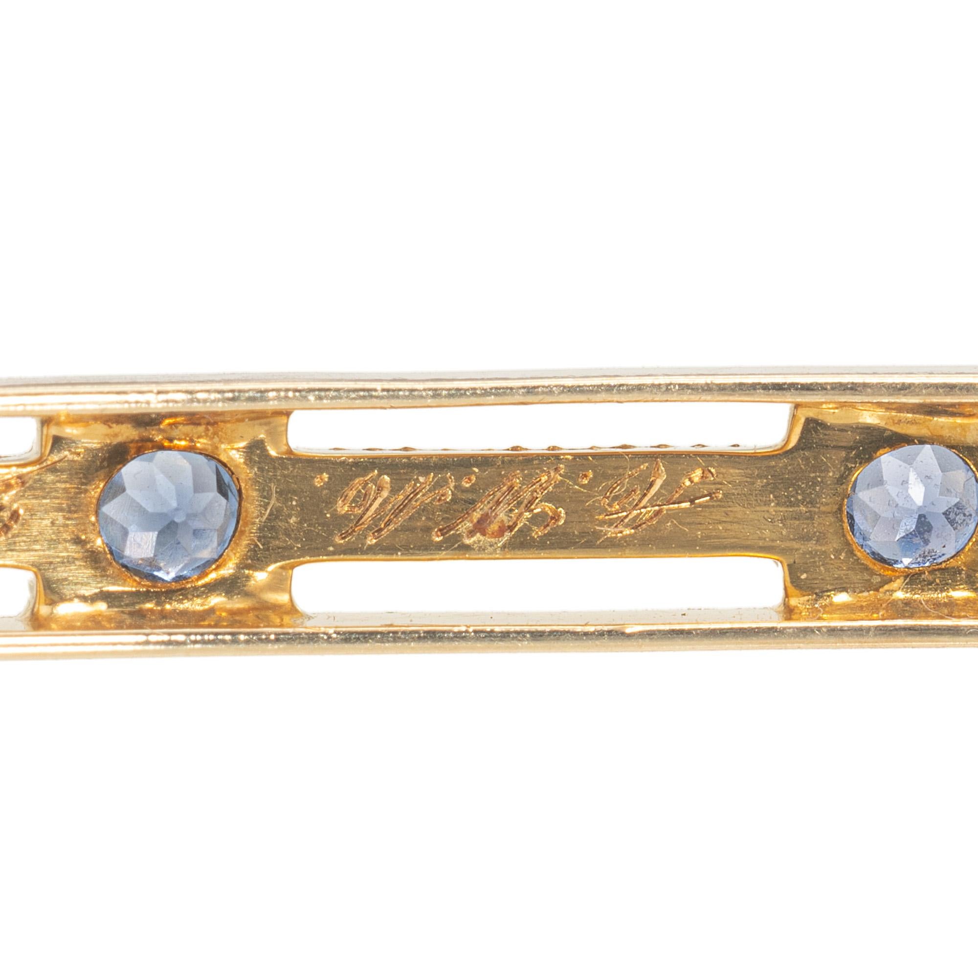 GIA Certified Montana Yogo Gulch Sapphire Hair Barrette For Sale 2
