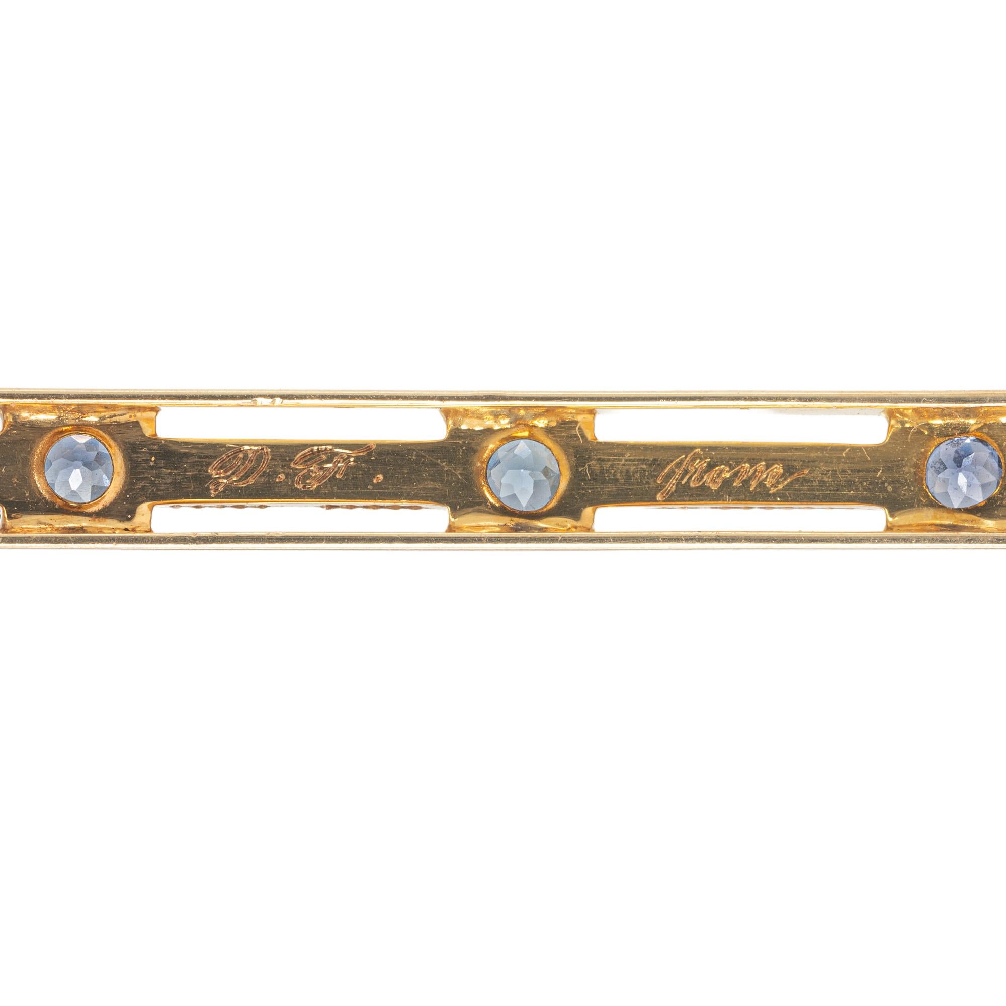 GIA Certified Montana Yogo Gulch Sapphire Hair Barrette For Sale 4
