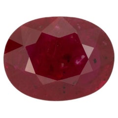 GIA Certified Mozambique Ruby 1.65cts – 9.03x6.89mm Natural Oval Ruby Gemstone