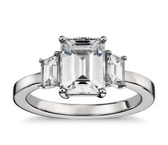 Made to Order GIA Certified Engagement Ring Emerald Diamond Cut