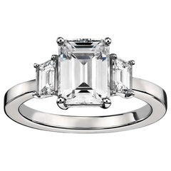 GIA Certified Natkina Customizable Engagement Ring Emerald Diamond Cut
