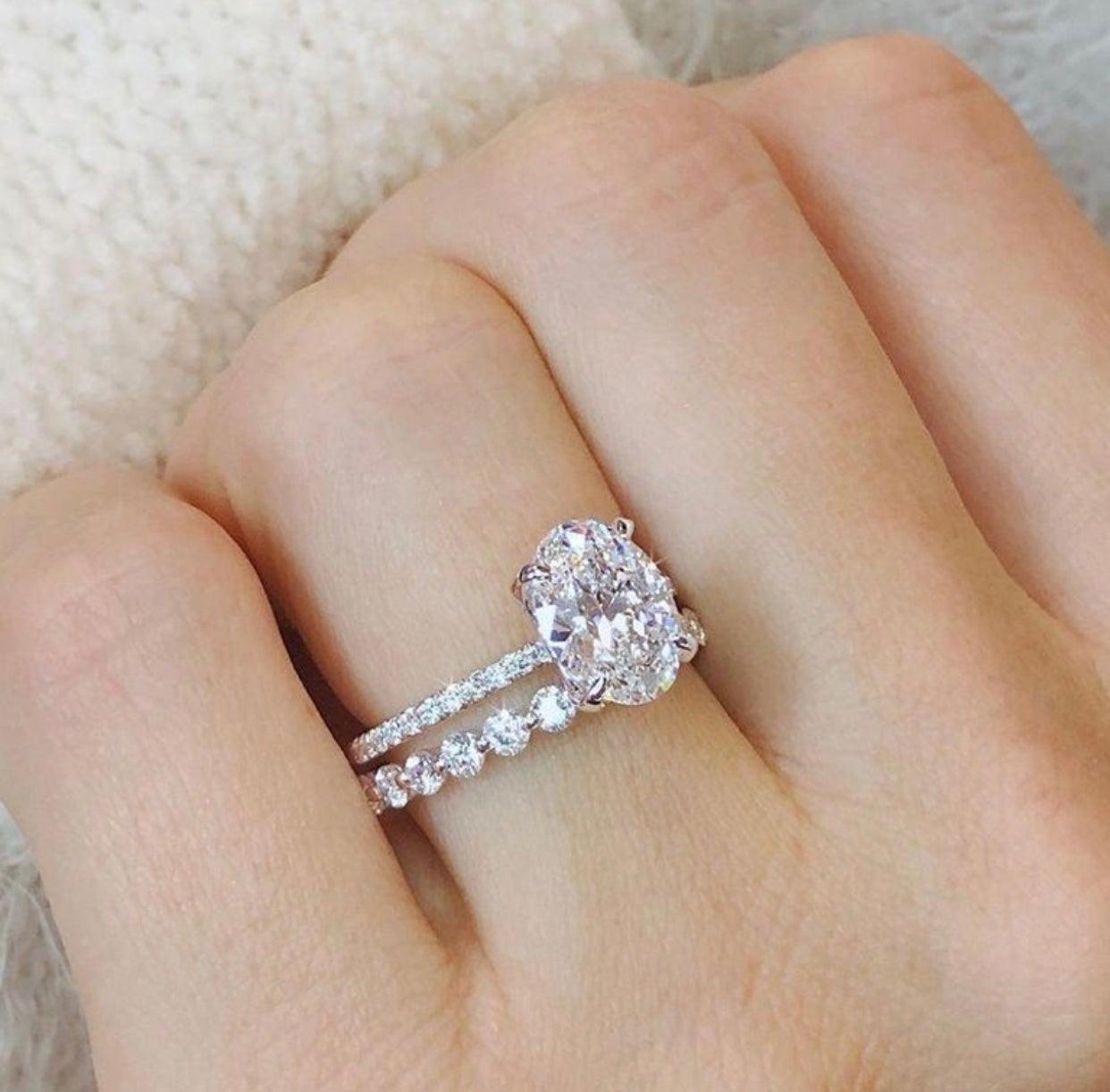 For Sale:  Made to Order GIA Certified Engagement Ring Oval Diamond Cut 4