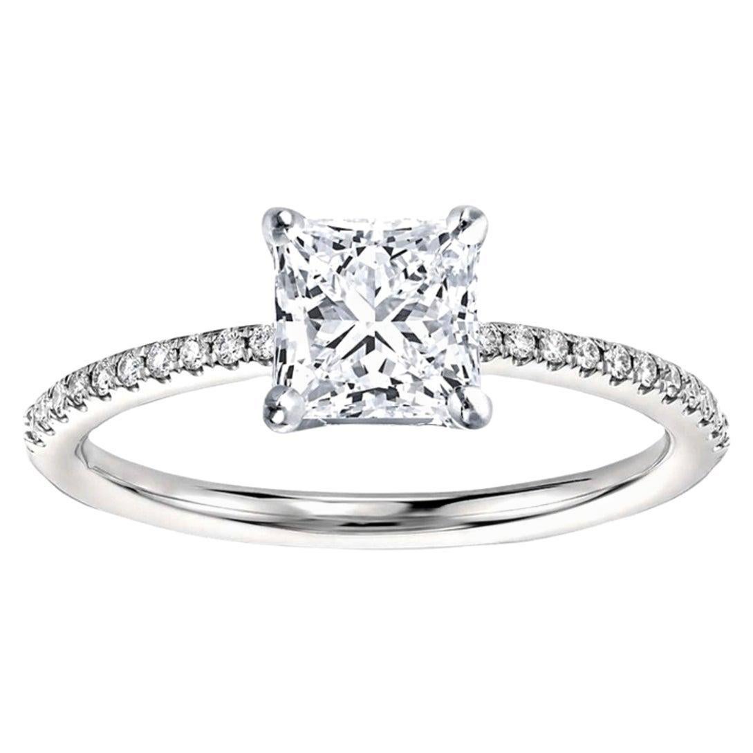 GIA Certified Natkina Customizable Engagement Ring Princess Diamond Cut