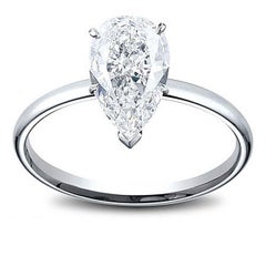 Made to Order GIA Certified Engagement Ring Pear Diamond Cut