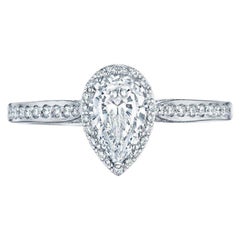 Made to Order GIA Certified Engagement Ring Pear Diamond Cut