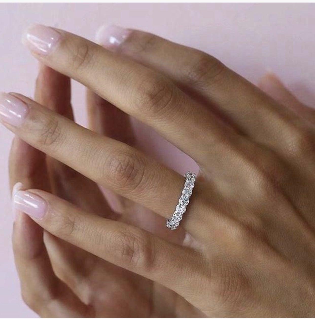 For Sale:  Made to Order GIA Certified Wedding Diamond Band Ring 5