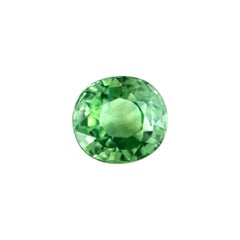 GIA Certified Natural 0.97ct Sapphire Vivid Green Oval Cut Gem 5.6x5.1mm VS