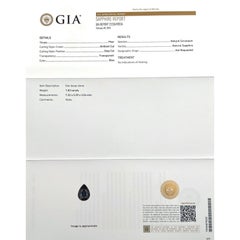 GIA Certified Natural 1.03ct Deep Blue Untreated Sapphire Pear Cut Gem 7.3x5.3mm