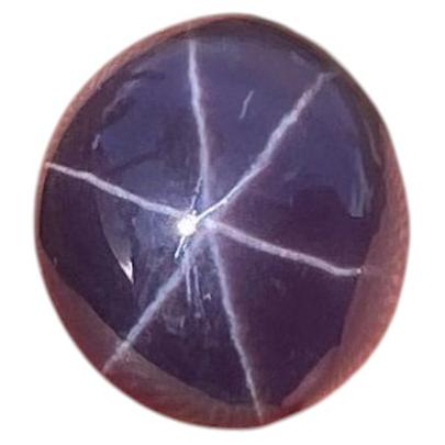 GIA Certified Natural 3.55 Ct., Dark Purple Star Spinel gemstone. For Sale