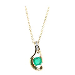 Collier de forme libre en diamants et émeraudes vertes de Colombie de 4,32 carats certifiées GIA