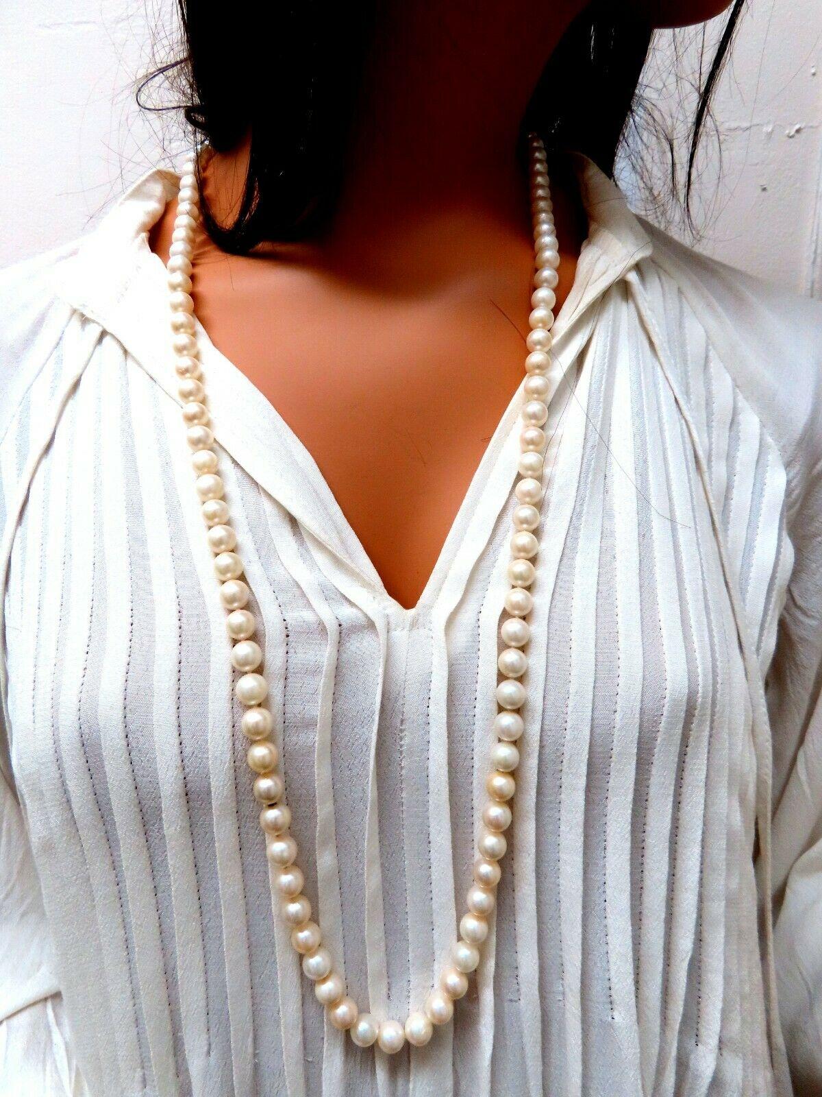 GIA Akoya's

The Natural Pinctada Fucata

(Akoya Pearl Oyster) Report: 2215976003 Saltwater White & slight, slight pink and green overtone

8.45 - 8.90mm

93 grams total weight

35 Inches

101 Pearls

Can be worn as double wrap

$7000 Appraisal
