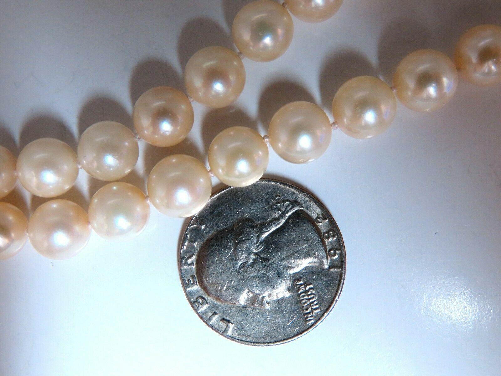 Collier sans fin de perles Akoya naturelles certifiées par le GIA Neuf à New York, NY