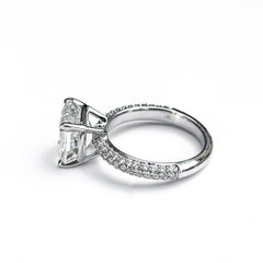 GIA Certified Natural Ascher Cut Diamond Ring