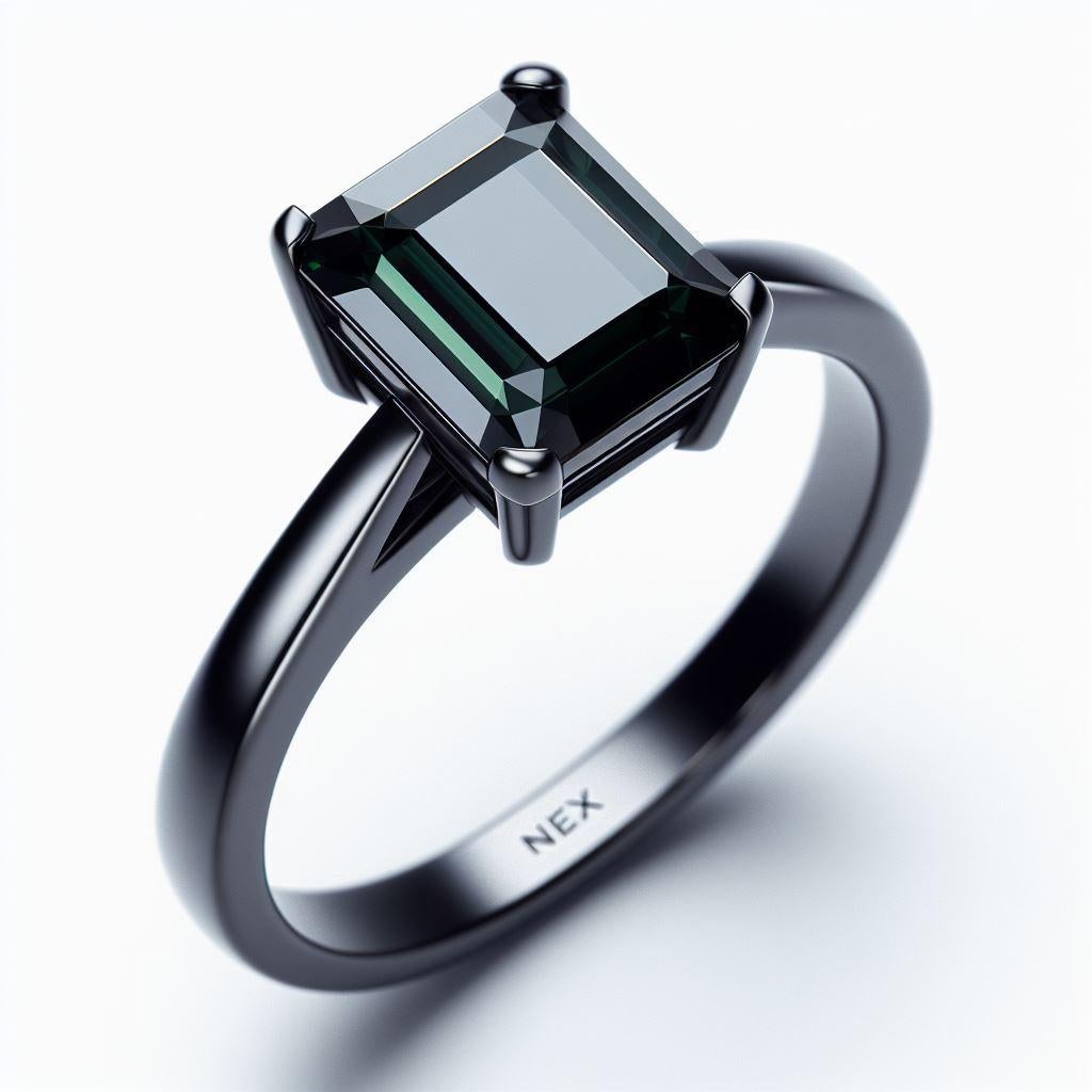 GIA Certified Natural Black Diamond 3 Carat Ring in 18K Black Gold Emerald Cut

Black is Beautiful. Black is Powerful.
We are very excited to introduce our brand new BLACK STARS collection worldwide! 
All Black Diamonds set in Black Coated 18K Gold.