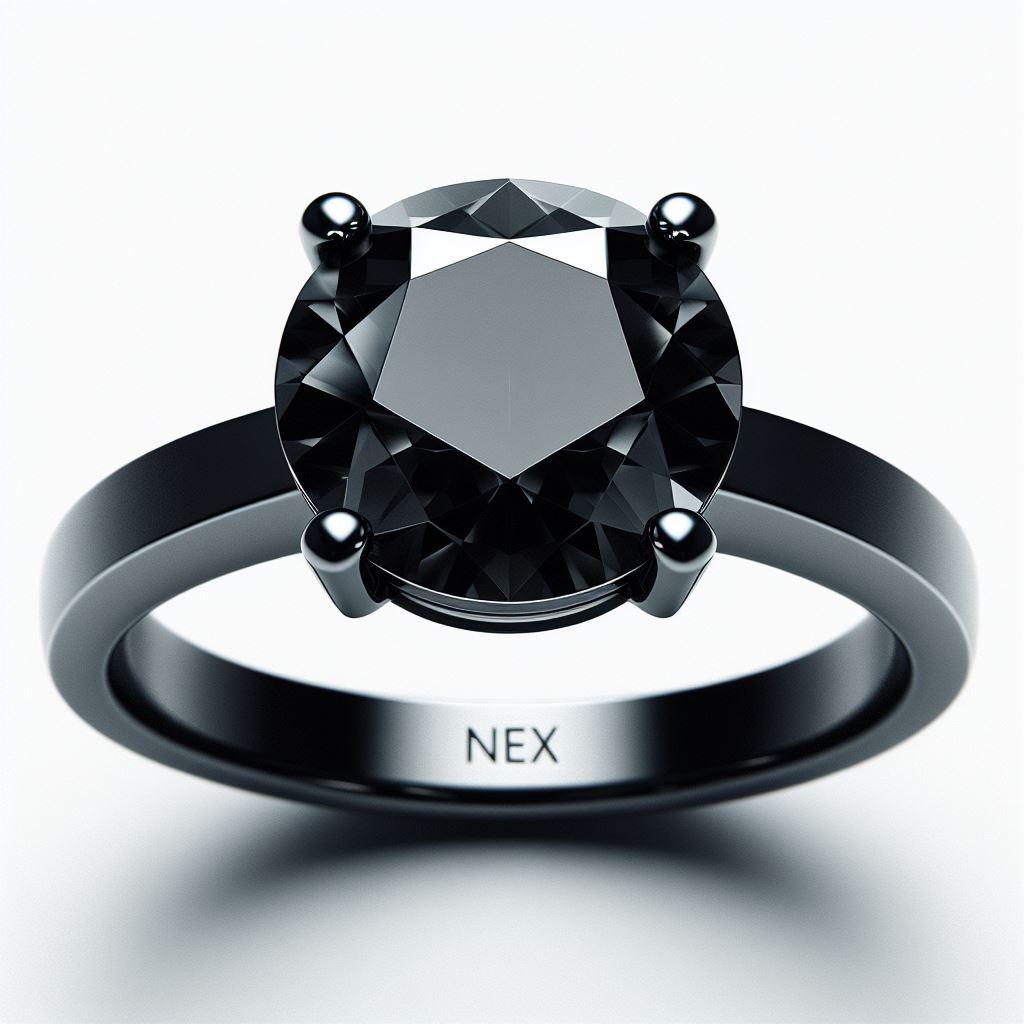 GIA Certified Natural Black Diamond 3 Carat Ring in 18K Black Gold Round Cut (Bague en or noir de 3 carats certifiée GIA)

Le noir est beau. Le noir est puissant.
Nous sommes très heureux de présenter notre toute nouvelle collection BLACK STARS dans