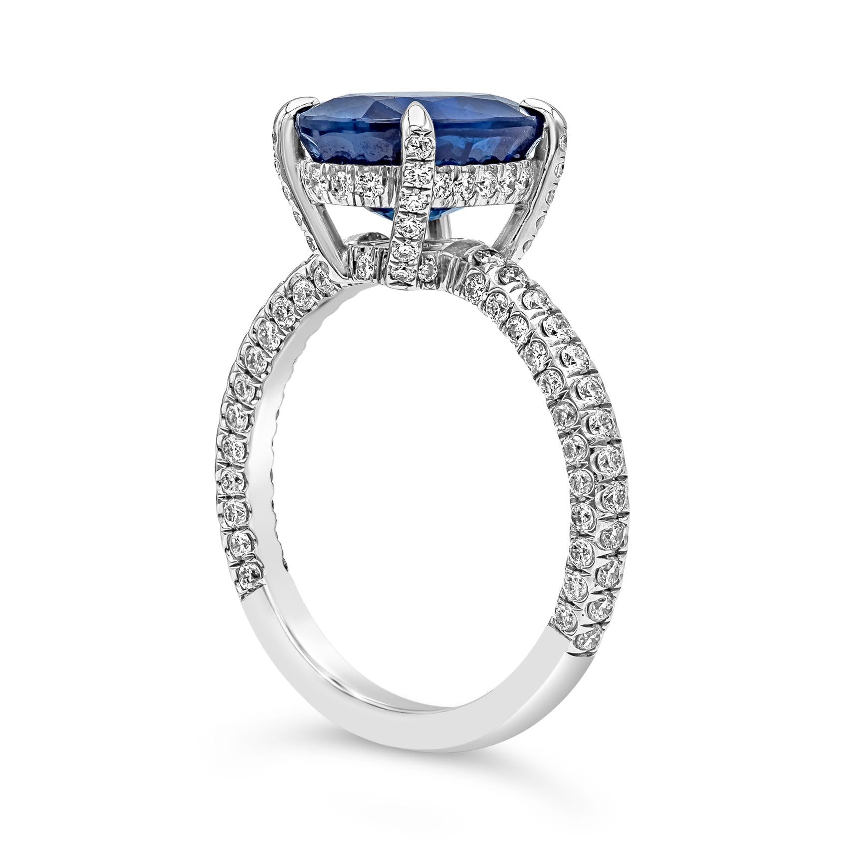 blue sapphire solitaire ring