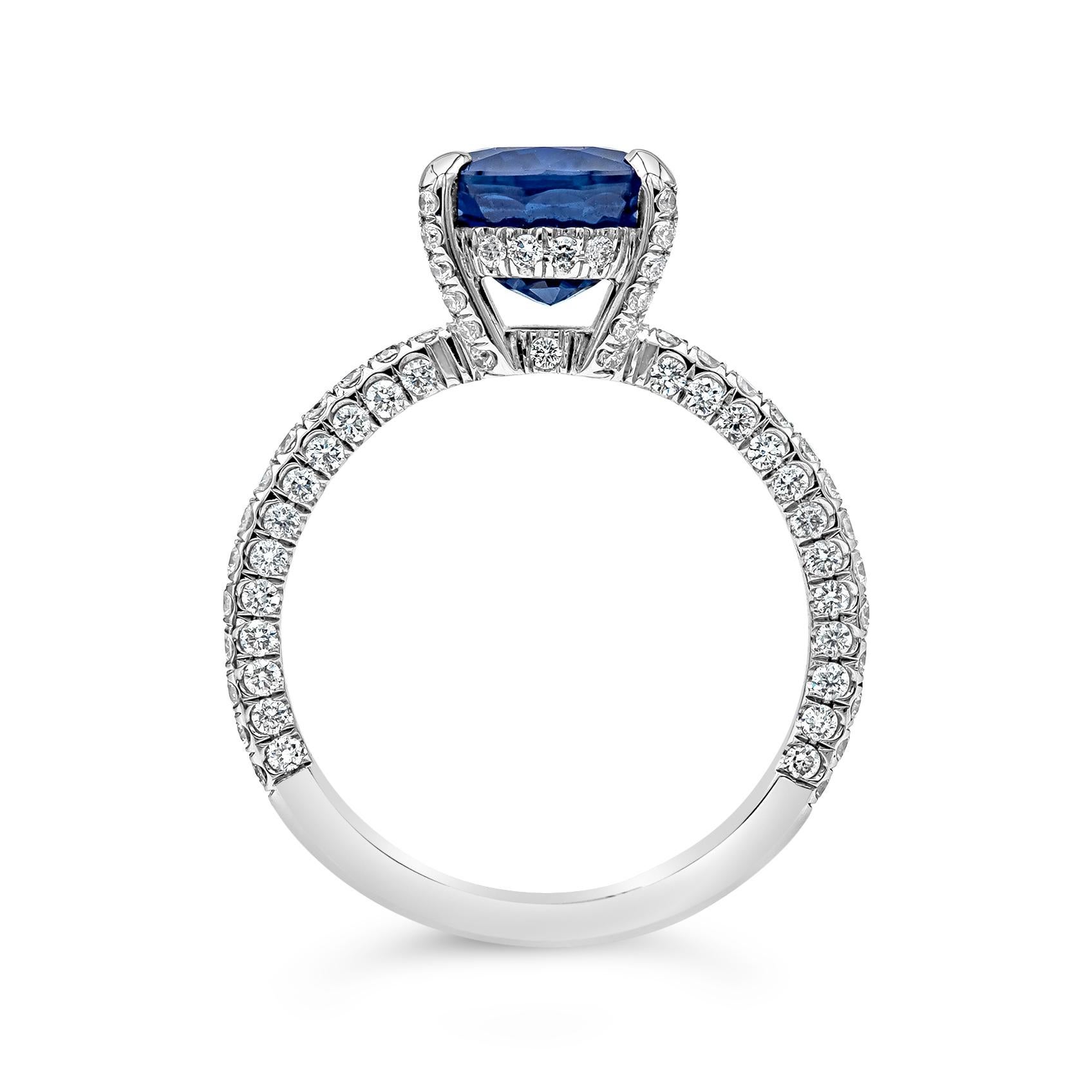 solitaire blue sapphire ring