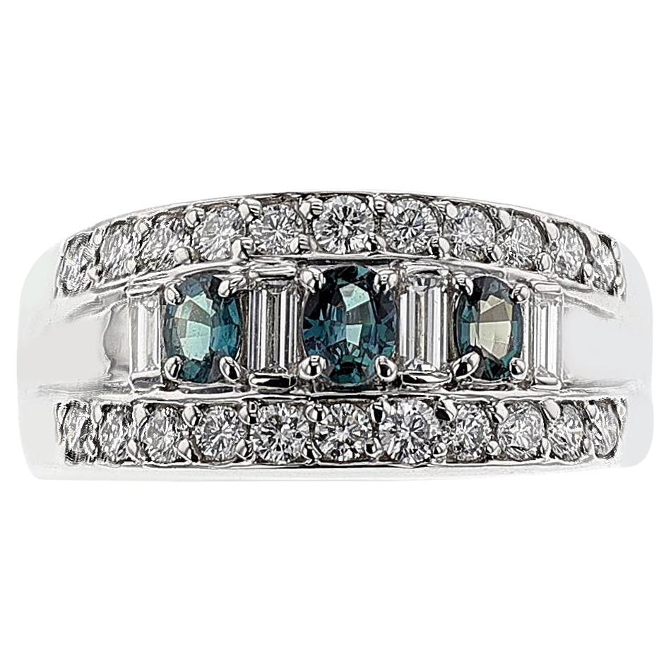 GIA Certified Natural Brazilian Alexandrite Ring, Platinum