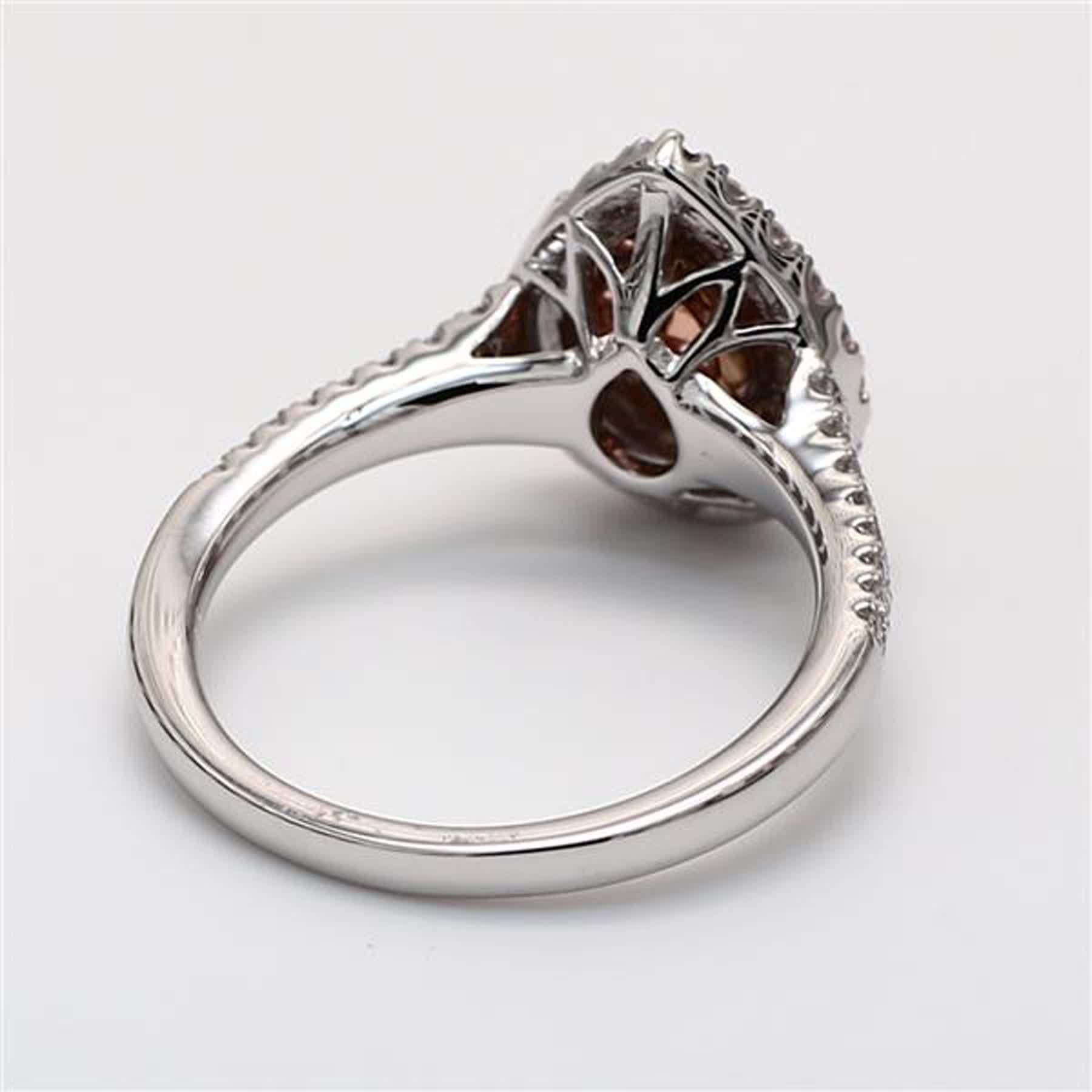 chocolate diamond pear shaped ring
